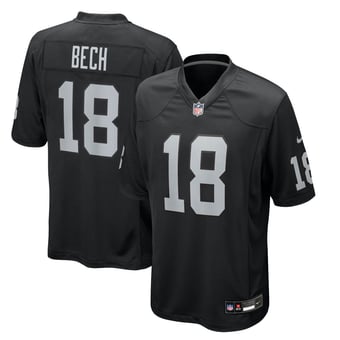 Men's Nike Jack Bech  Black Las Vegas Raiders Team Game Jersey