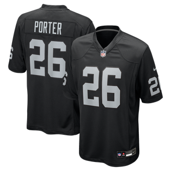 Men's Nike Darien Porter  Black Las Vegas Raiders Team Game Jersey