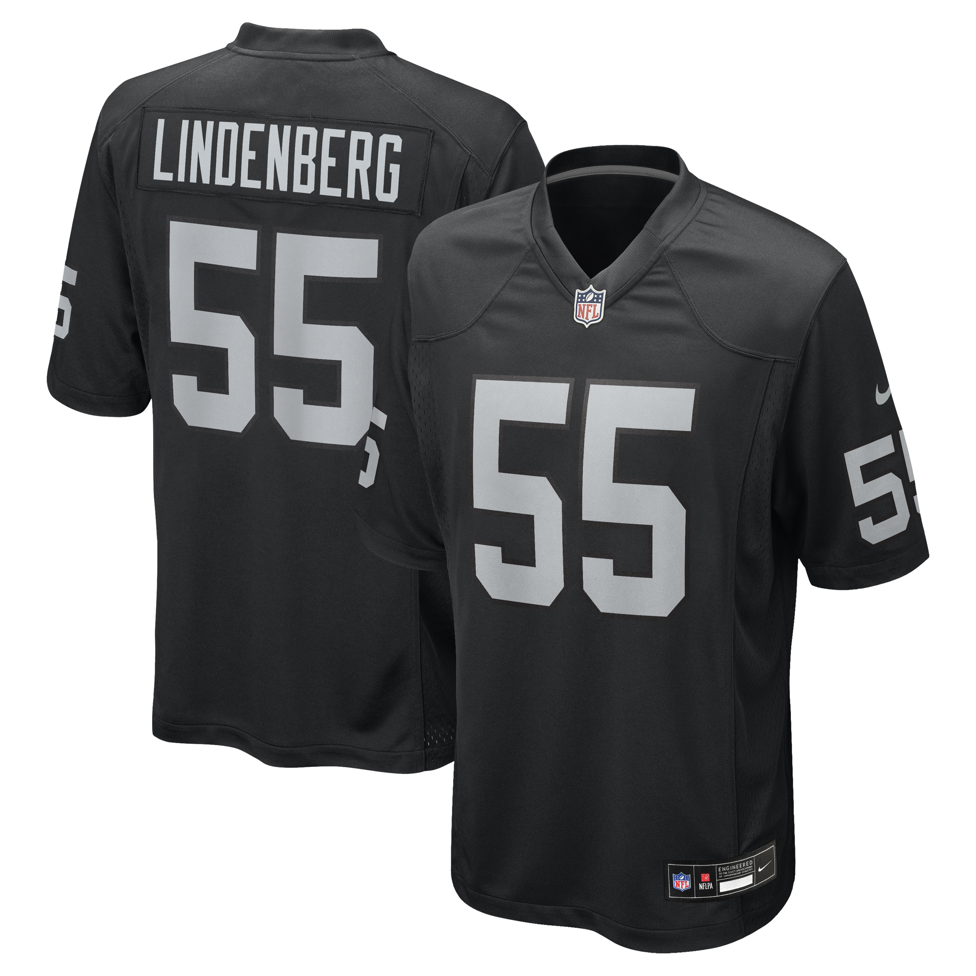 Men's Nike Cody Lindenberg Black Las Vegas Raiders Team Game Jersey