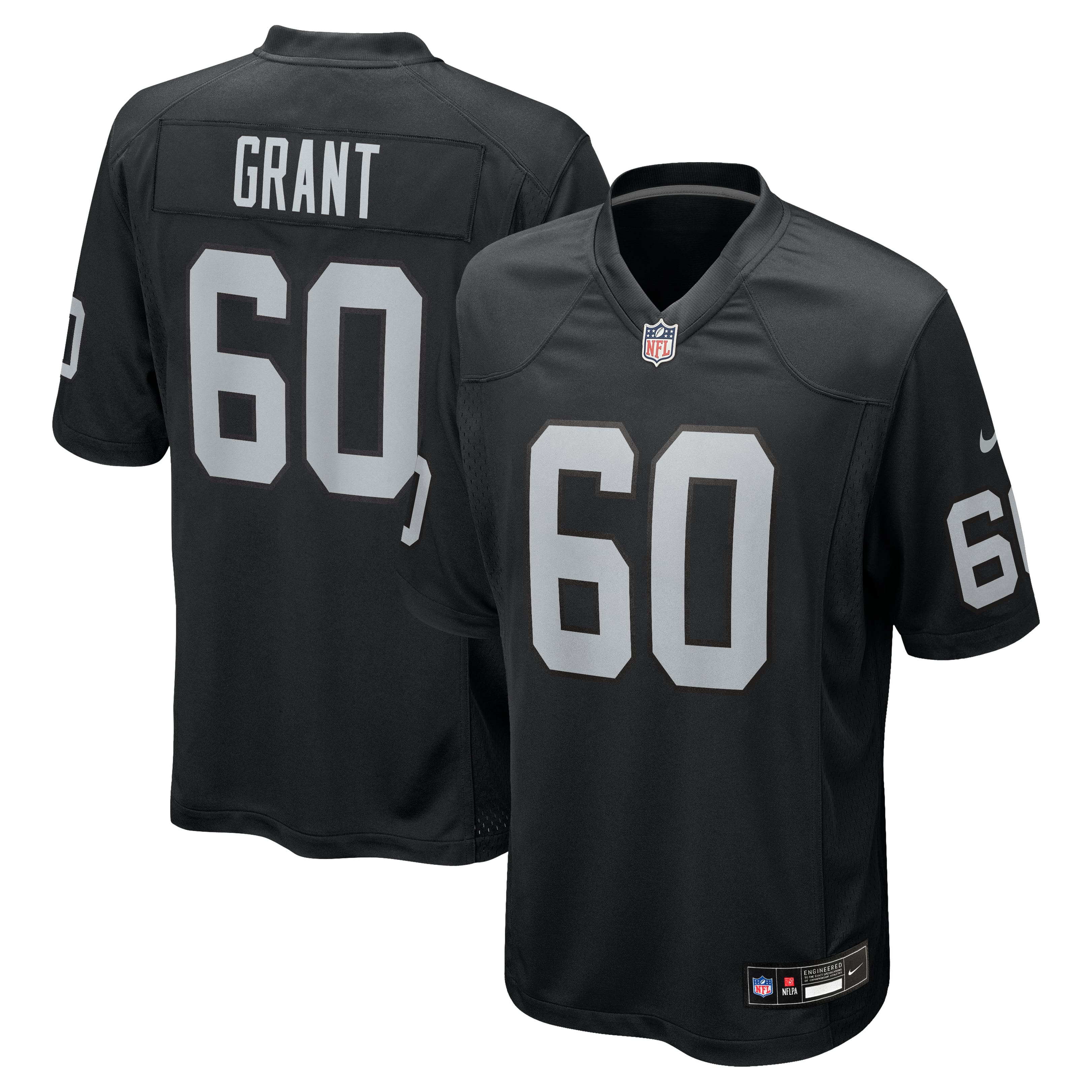 Men's Nike Charles Grant  Black Las Vegas Raiders Team Game Jersey