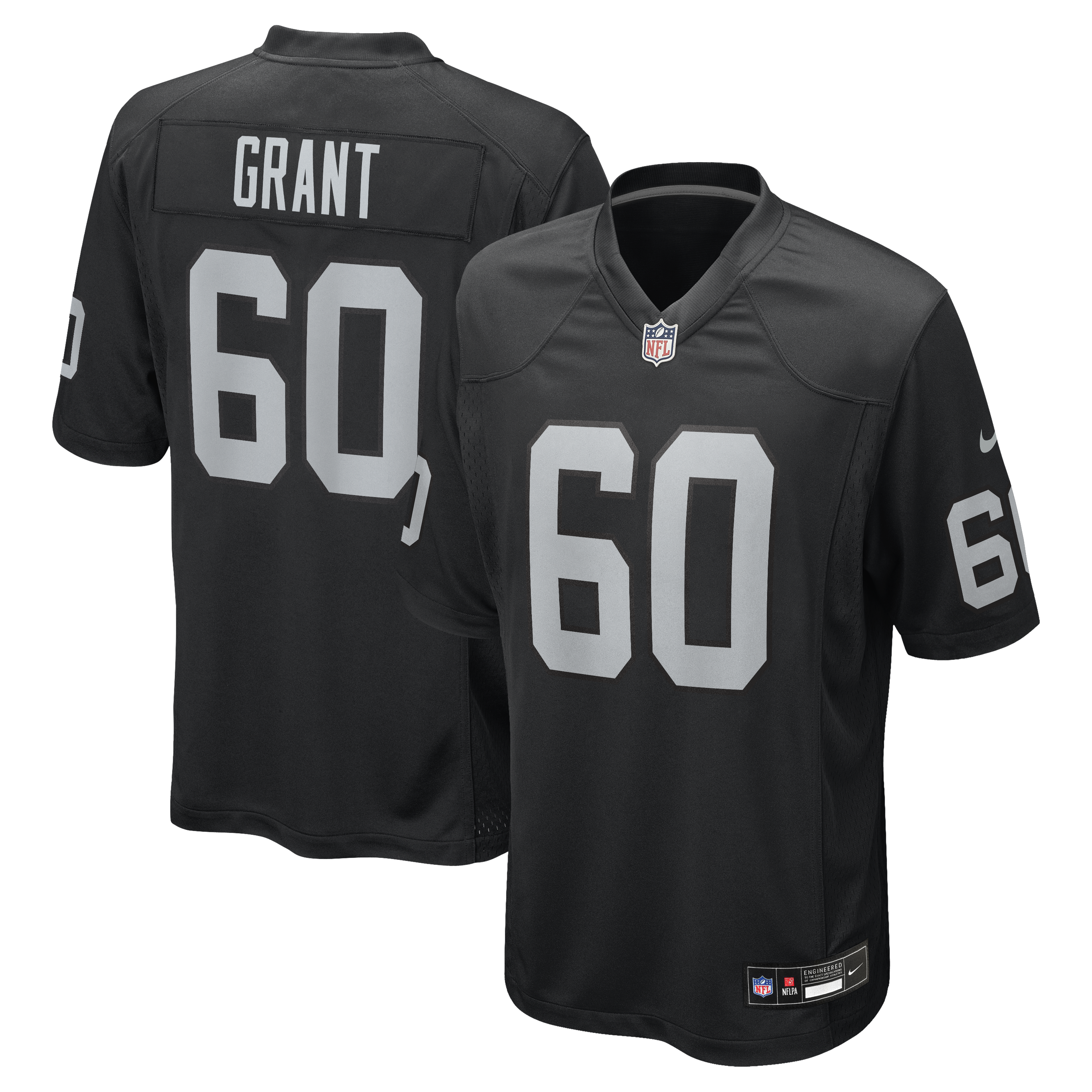 Men's Nike Charles Grant Black Las Vegas Raiders Team Game Jersey