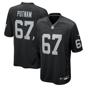 Men's Nike Will Putnam  Black Las Vegas Raiders Team Game Jersey