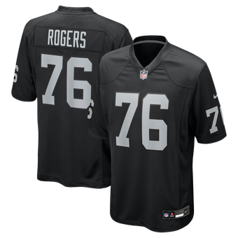 Men's Nike Caleb Rogers  Black Las Vegas Raiders Team Game Jersey