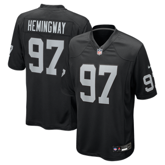 Men's Nike Tonka Hemingway  Black Las Vegas Raiders Team Game Jersey