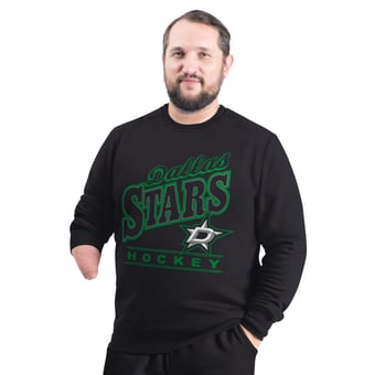 Men's G-III Sports by Carl Banks  Black Dallas Stars Adaptive Headliner Fleece Sweatshirt