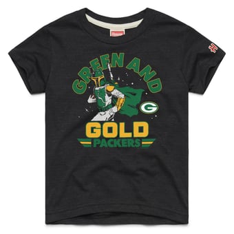 Youth Homage Black Green Bay Packers Star Wars x NFL Tri-Blend T-Shirt
