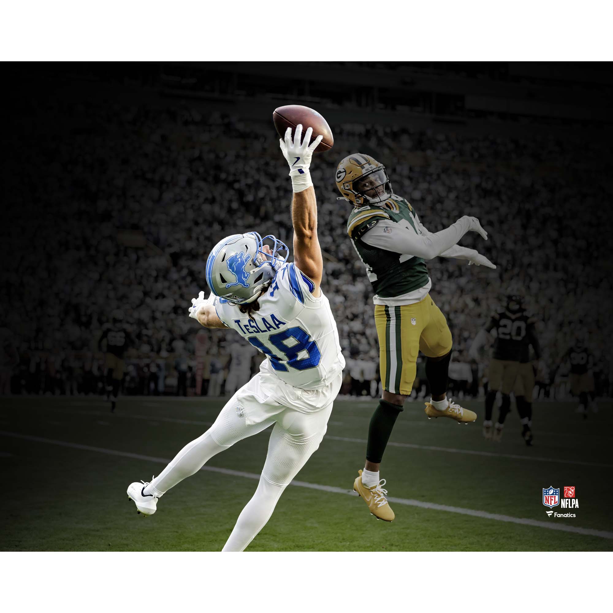 Isaac TeSlaa Detroit Lions Unsigned 2025 Week 1 One-Hand Catch Photograph