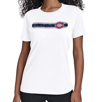 Women's Starter White Montreal Canadiens Team Stripe T-Shirt