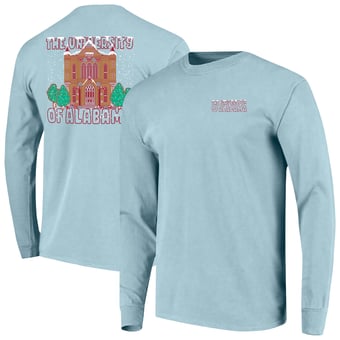 Men's Image One Light Blue Alabama Crimson Tide Frosted Dreams Comfort Colors Long Sleeve T-Shirt