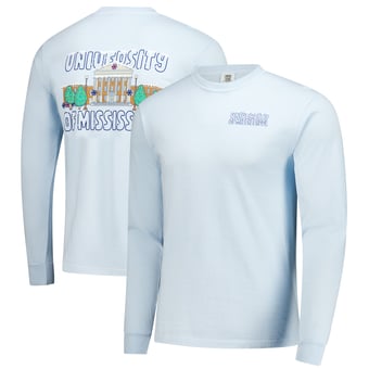 Men's Image One Light Blue Ole Miss Rebels Frosted Dreams Comfort Colors Long Sleeve T-Shirt