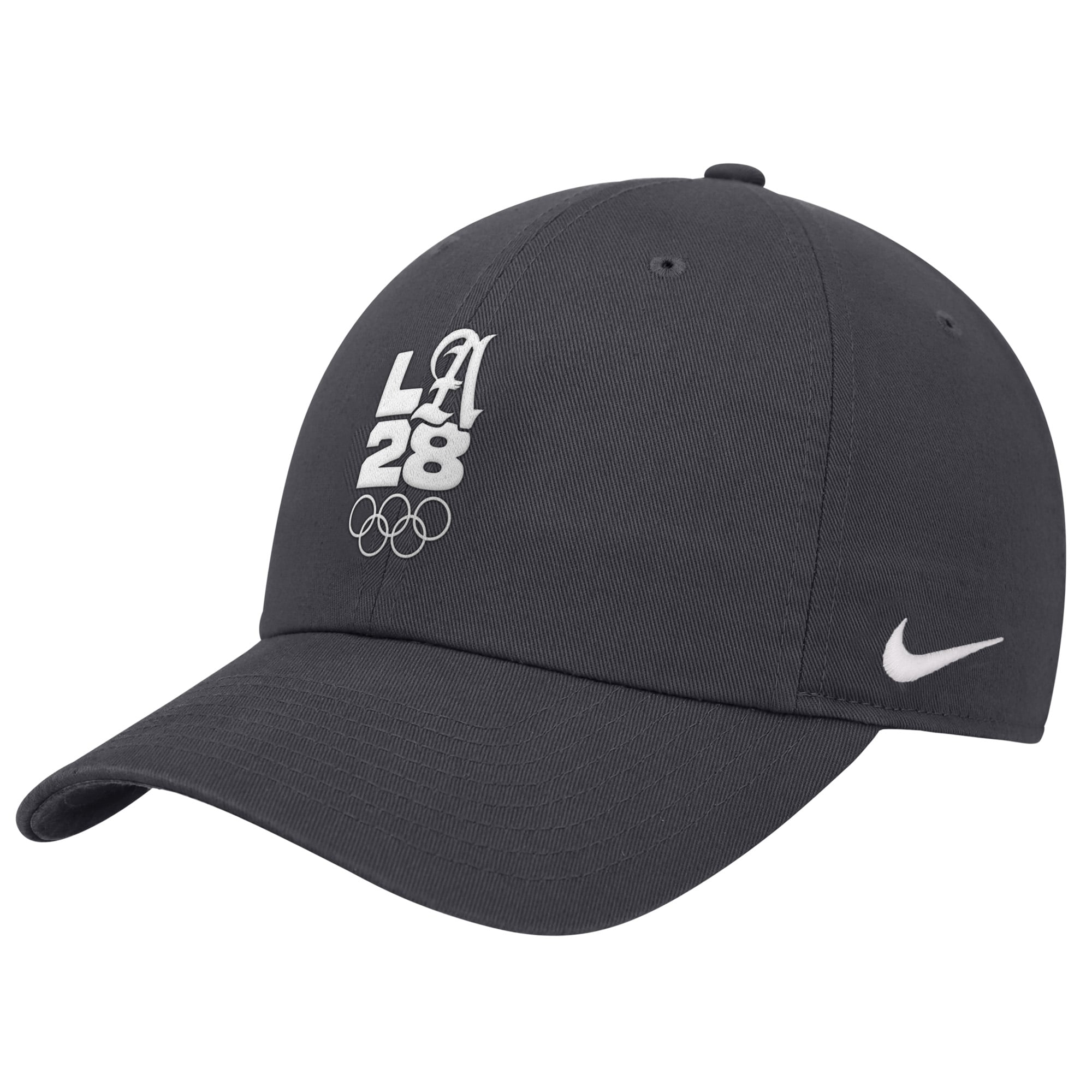 Men's Nike Anthracite LA28 Summer Olympics Script Club Adjustable Hat