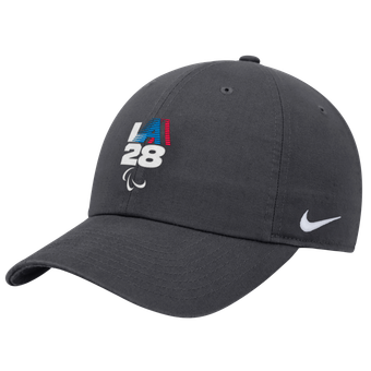 Youth Nike Anthracite LA28 Summer Paralympics Retro Stripe Club Adjustable Hat