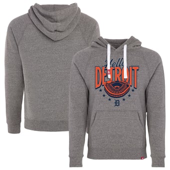 Unisex Sportiqe  Heather Gray Detroit Tigers Hello Detroit Olsen Tri-Blend Fleece Hoodie