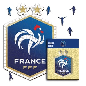 Puzzle en bois avec le logo de la France, taille S (150 pièces), vue 1