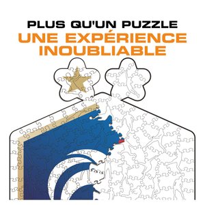 Puzzle en bois avec le logo de la France, taille L (500 pièces), vue 4