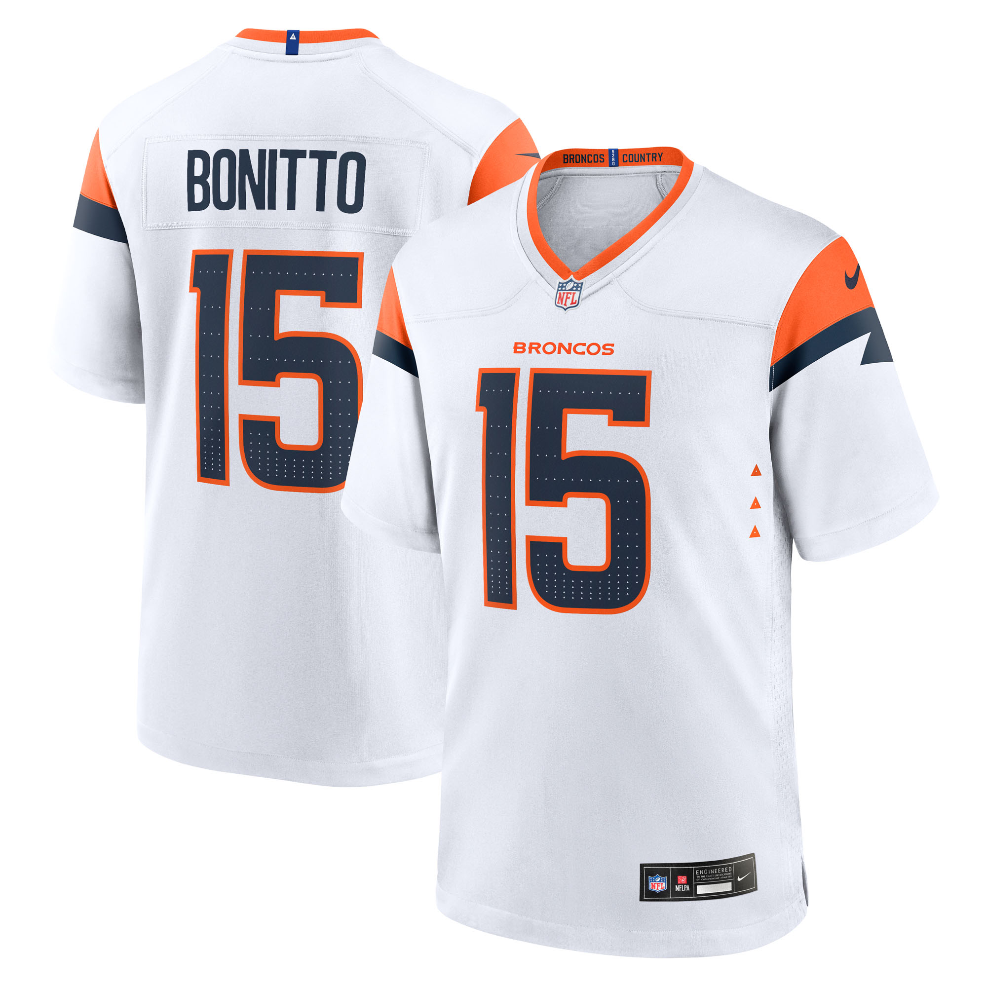 Nike Men's Nik Bonitto White Denver Broncos Game Jersey - White