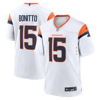 Men's Nike Nik Bonitto White Denver Broncos Game Jersey