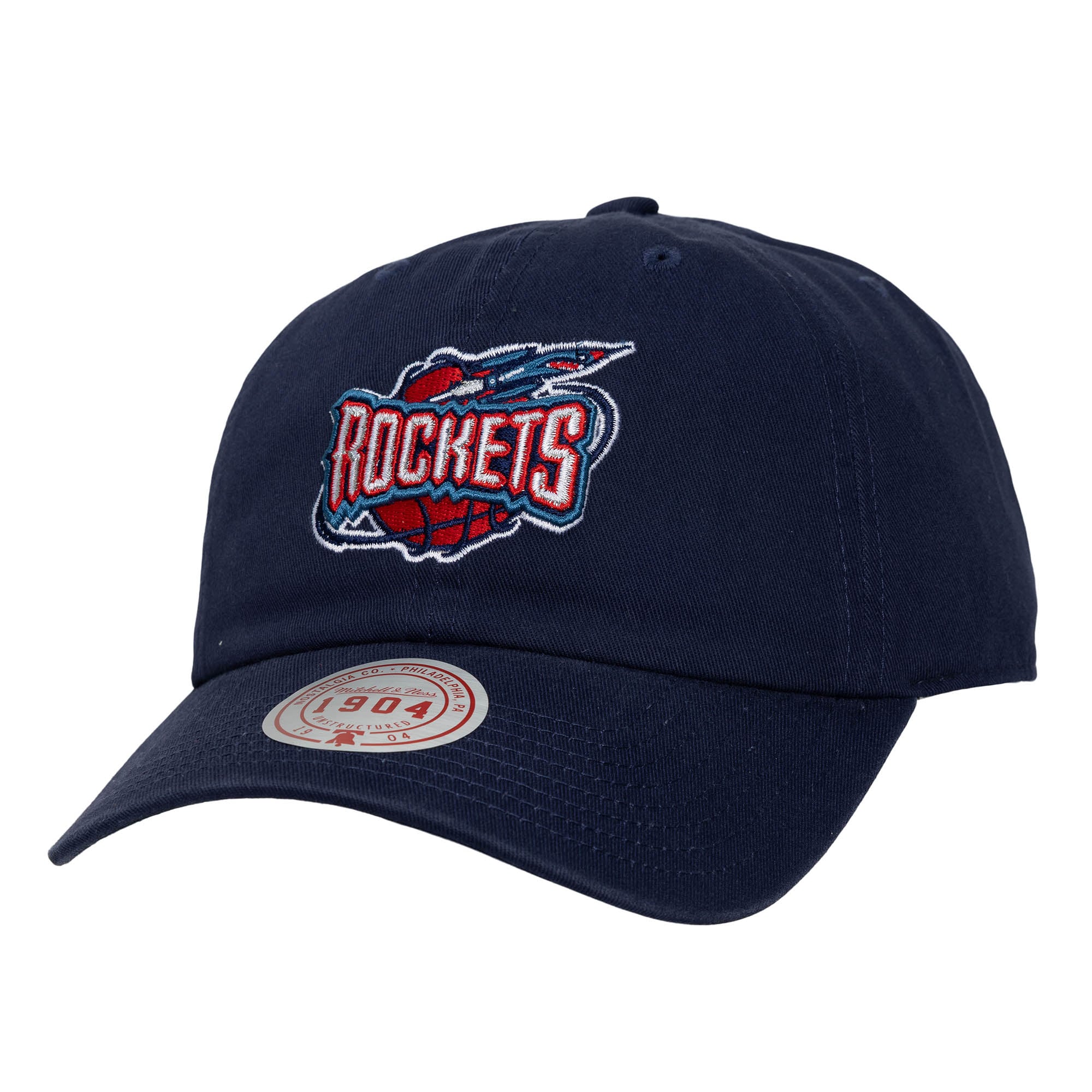Men's Mitchell & Ness Navy Houston Rockets Hardwood Classics 1904 Adjustable Hat