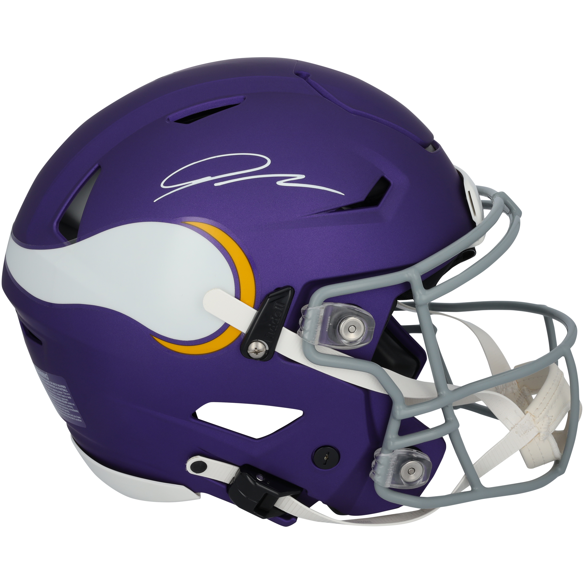 Jordan Addison Minnesota Vikings Autographed Riddell Tribute Speed Flex Authentic Helmet