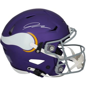 Jordan Addison Minnesota Vikings Autographed Riddell Tribute Speed Flex Authentic Helmet