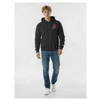 Men's Champion  Black Arizona Diamondbacks Reverse Weave Chenille Hoodie