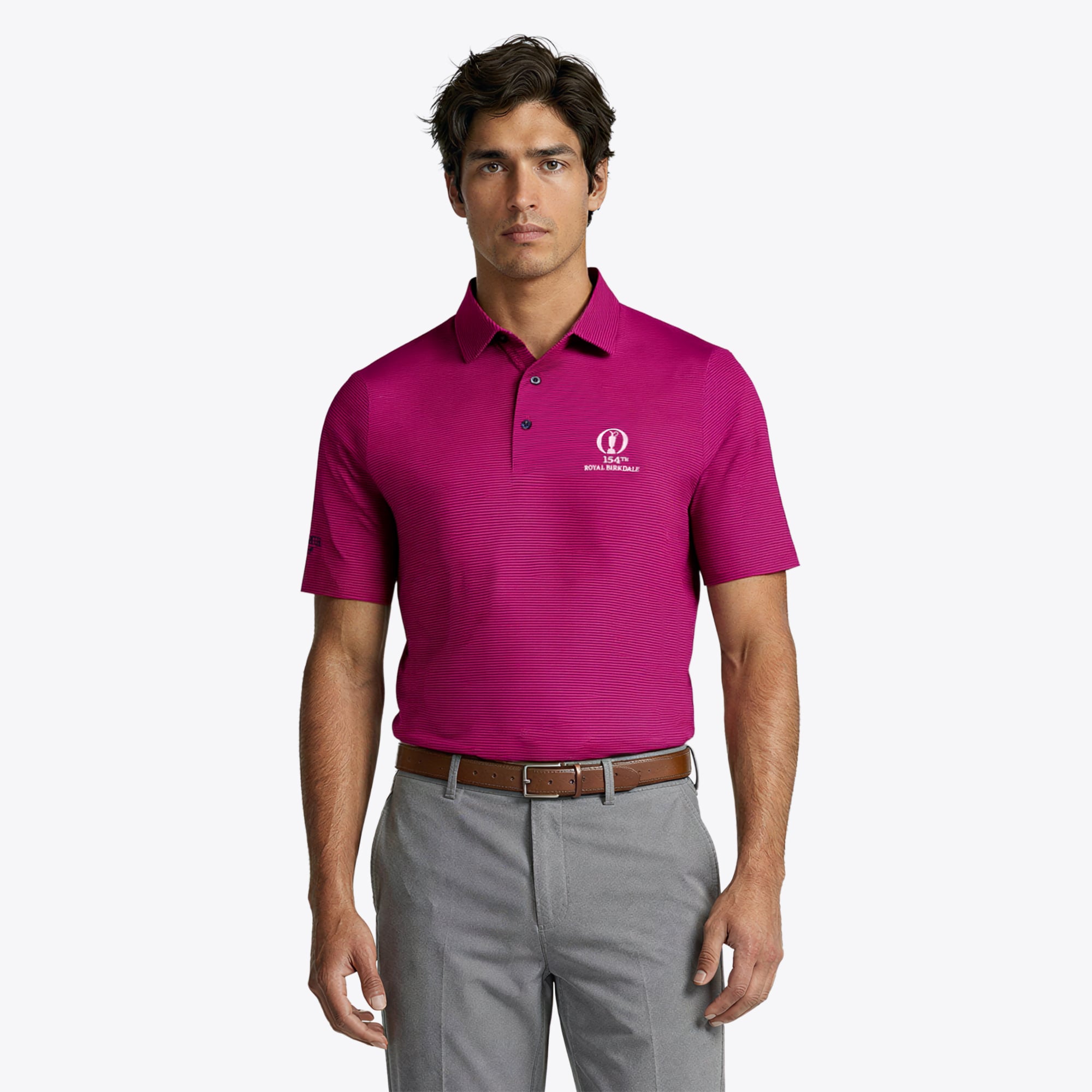 Polo a righe The 154th Open Royal Birkdale Glenmuir Torrance - Lampone