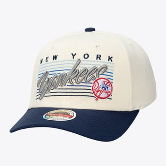 Unisex Mitchell & Ness  Cream New York Yankees Retro Lines Stretch Snapback Hat