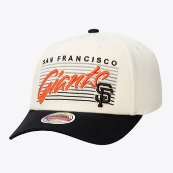 Unisex Mitchell & Ness  Cream San Francisco Giants Retro Lines Stretch Snapback Hat