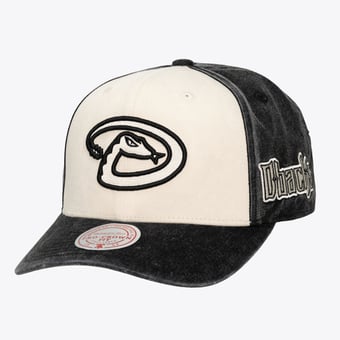 Unisex Mitchell & Ness Cream/Black Arizona Diamondbacks Snow Block Pro Crown Adjustable Hat