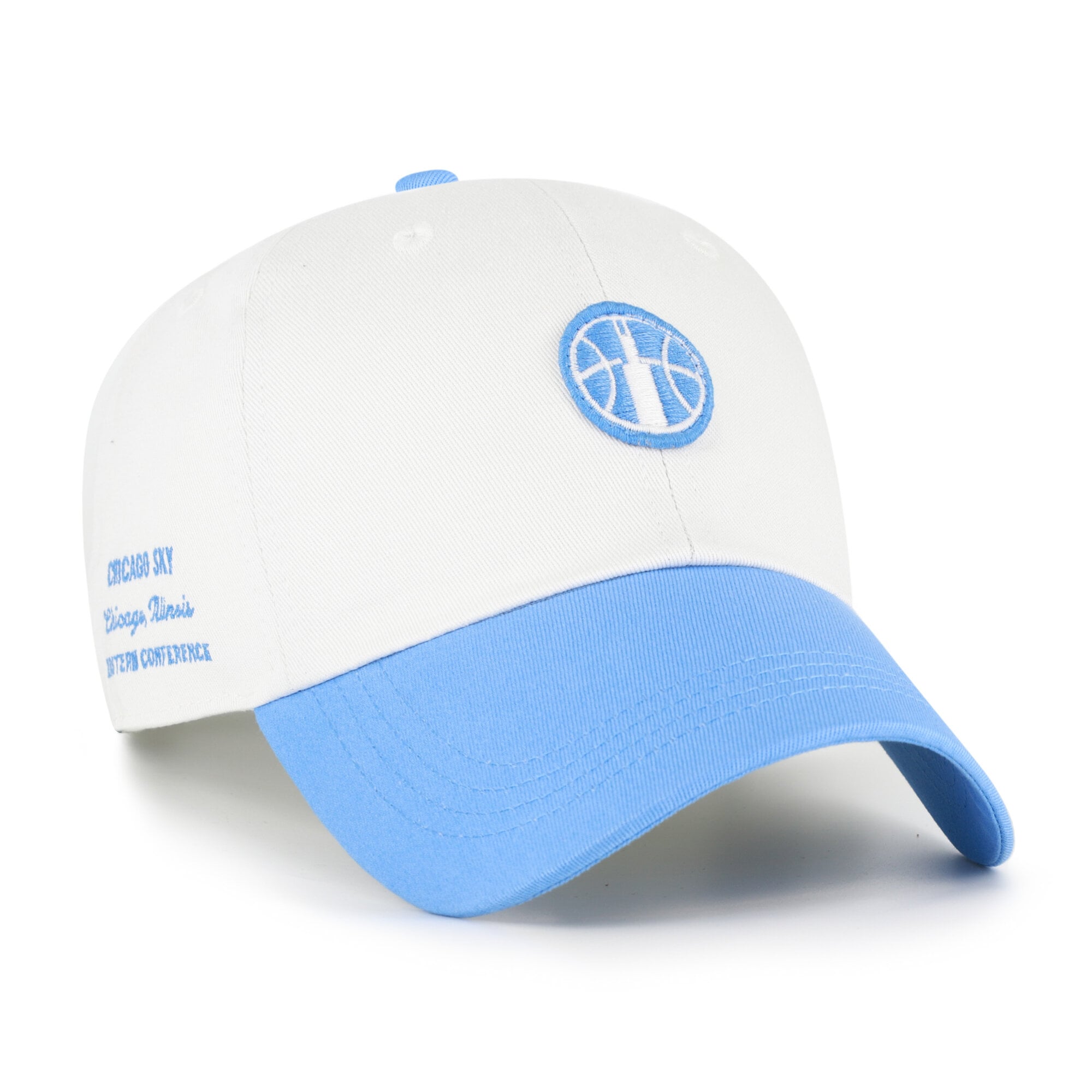 Unisex '47  White/Sky Blue Chicago Sky Contemporary Two-Tone Clean Up Adjustable Hat