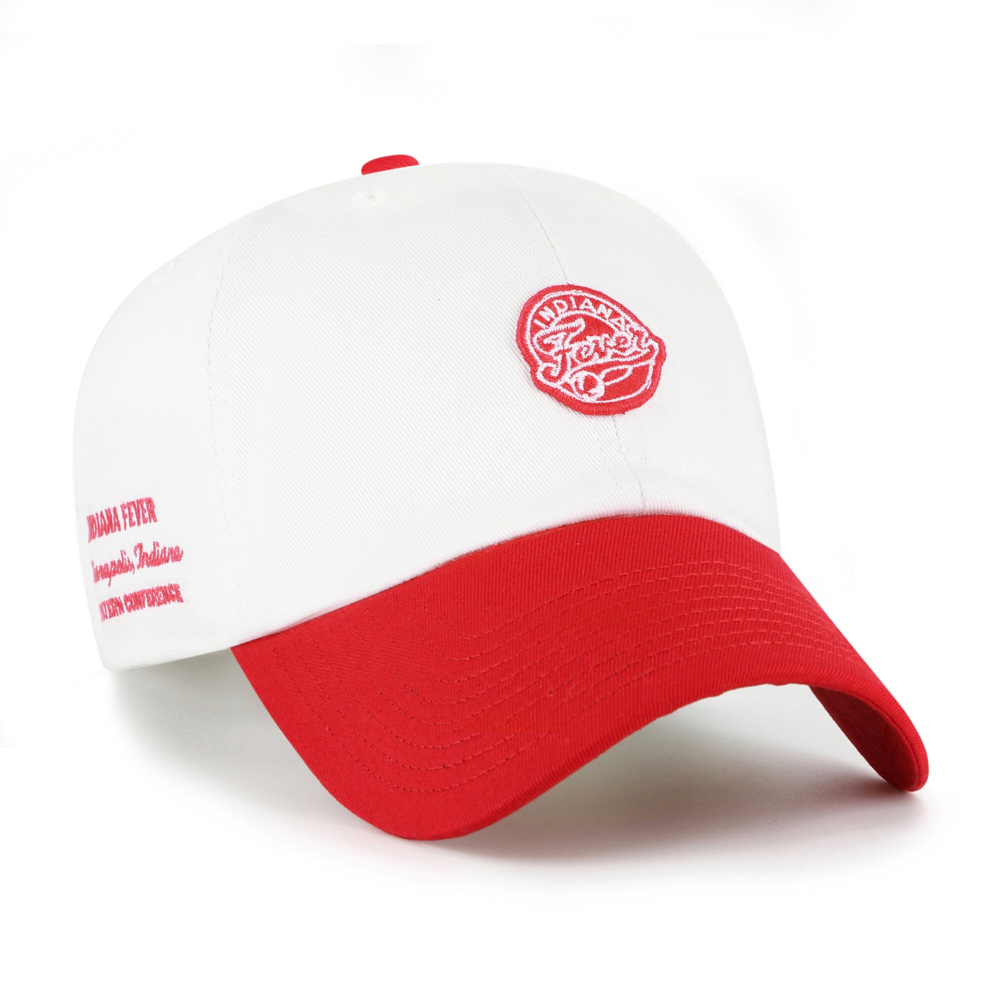 Unisex '47  White/Red Indiana Fever Contemporary Two-Tone Clean Up Adjustable Hat