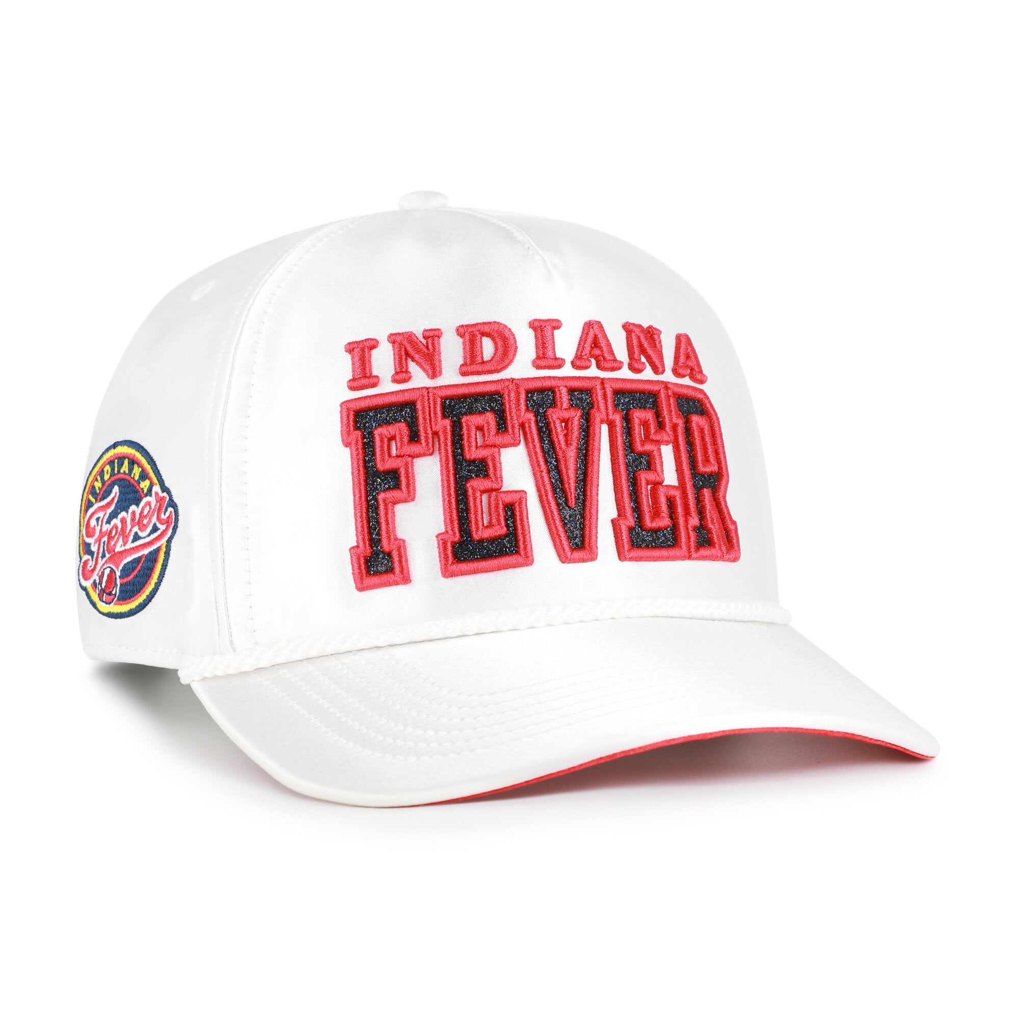 Unisex '47  White Indiana Fever Outspoken Satin Glitter Hitch Adjustable Hat