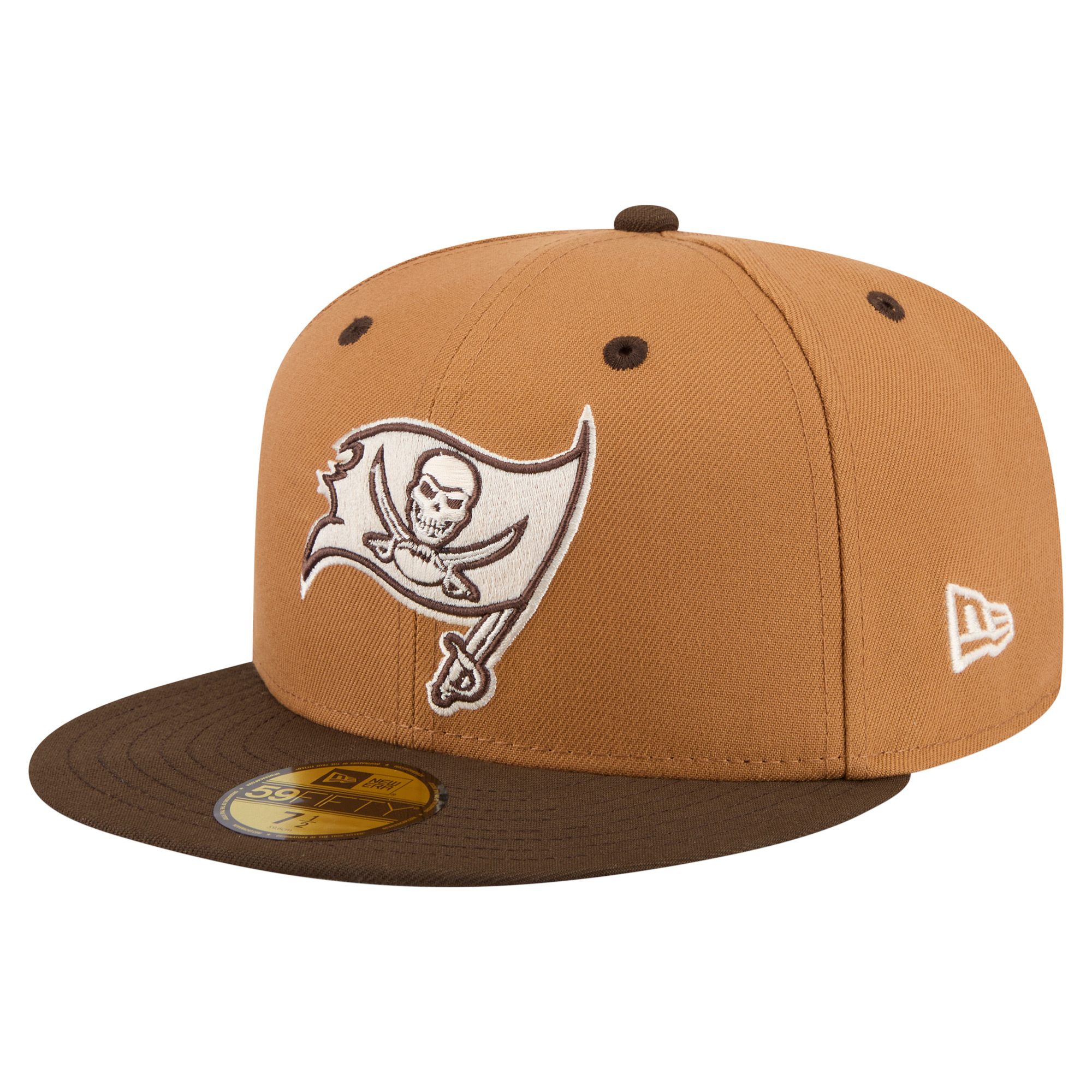 Men's New Era Light Brown/Dark Brown Tampa Bay Buccaneers Two-Tone Walnut 59FIFTY Fitted Hat
