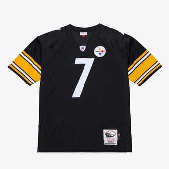 Men's Mitchell & Ness Ben Roethlisberger Black Pittsburgh Steelers 2004 Authentic Throwback Jersey