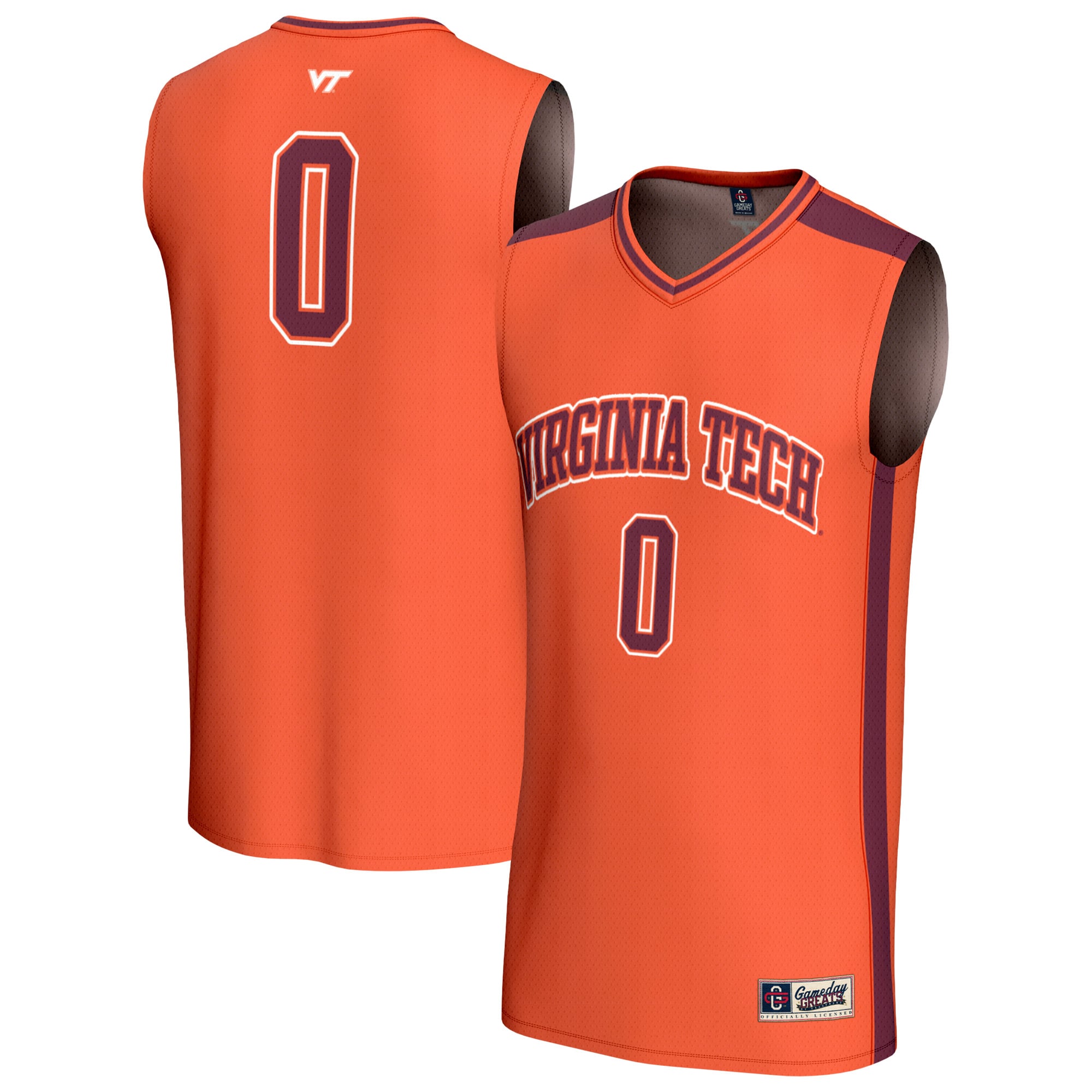 Unisex GameDay Greats  Orange #0 Virginia Tech Hokies Collegiate Basketball Fashion Jersey