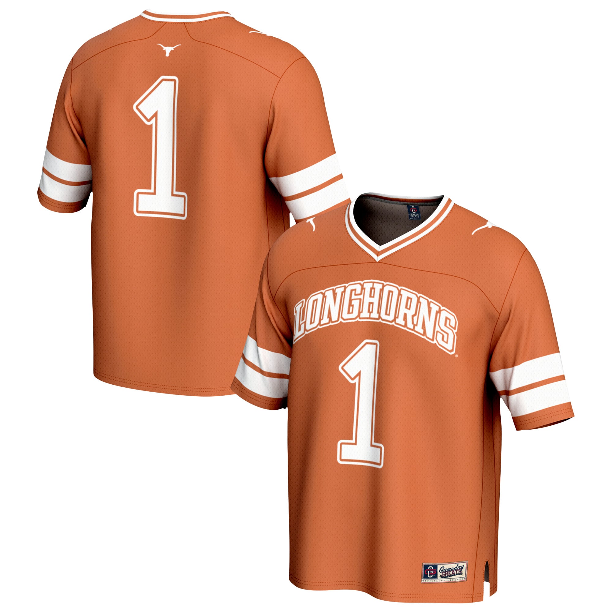 Youth GameDay Greats  Texas Orange #1 Texas Longhorns Collegiate Football Fashion Jersey