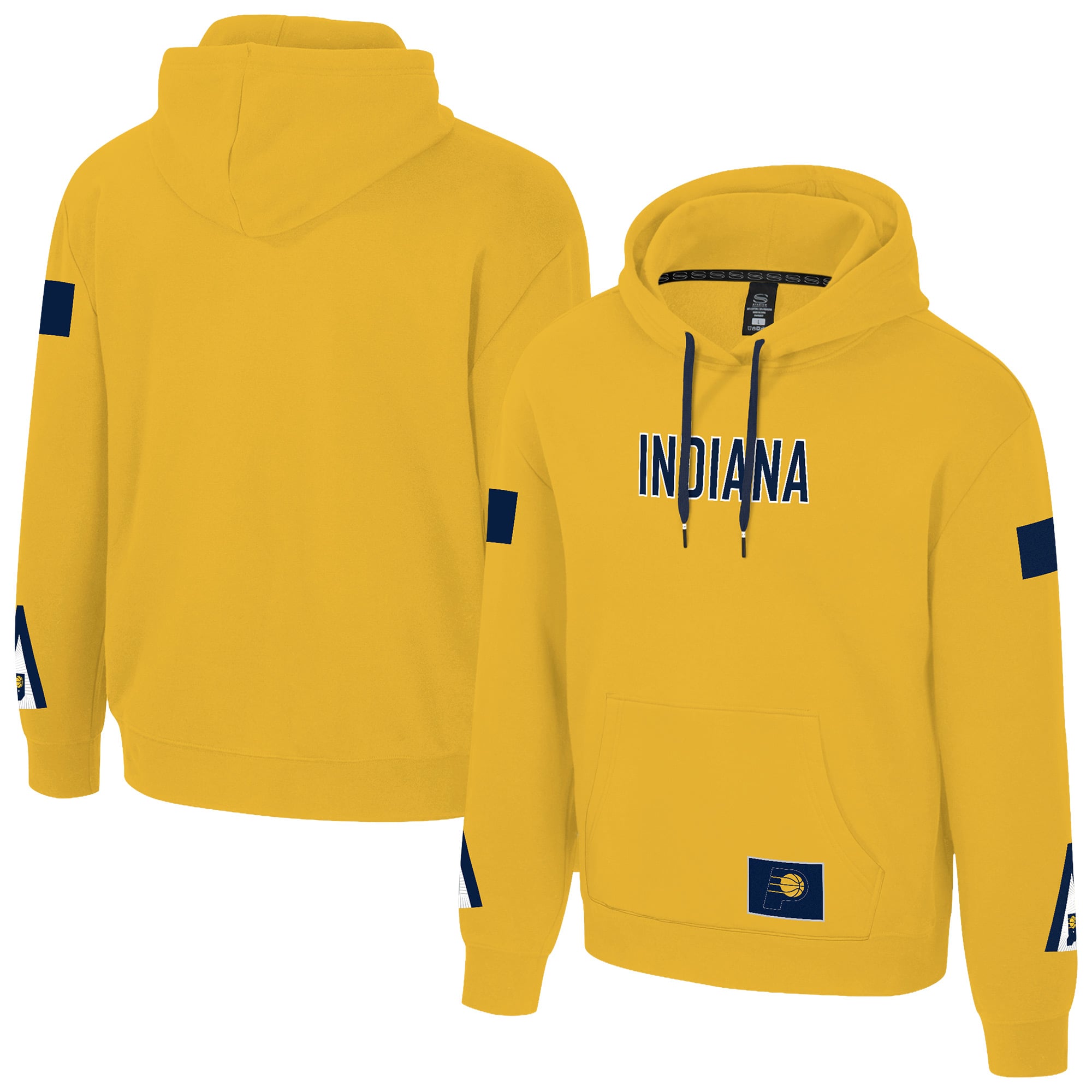 Unisex Stadium Essentials  Gold Indiana Pacers NBA Legends City Star Fleece Hoodie
