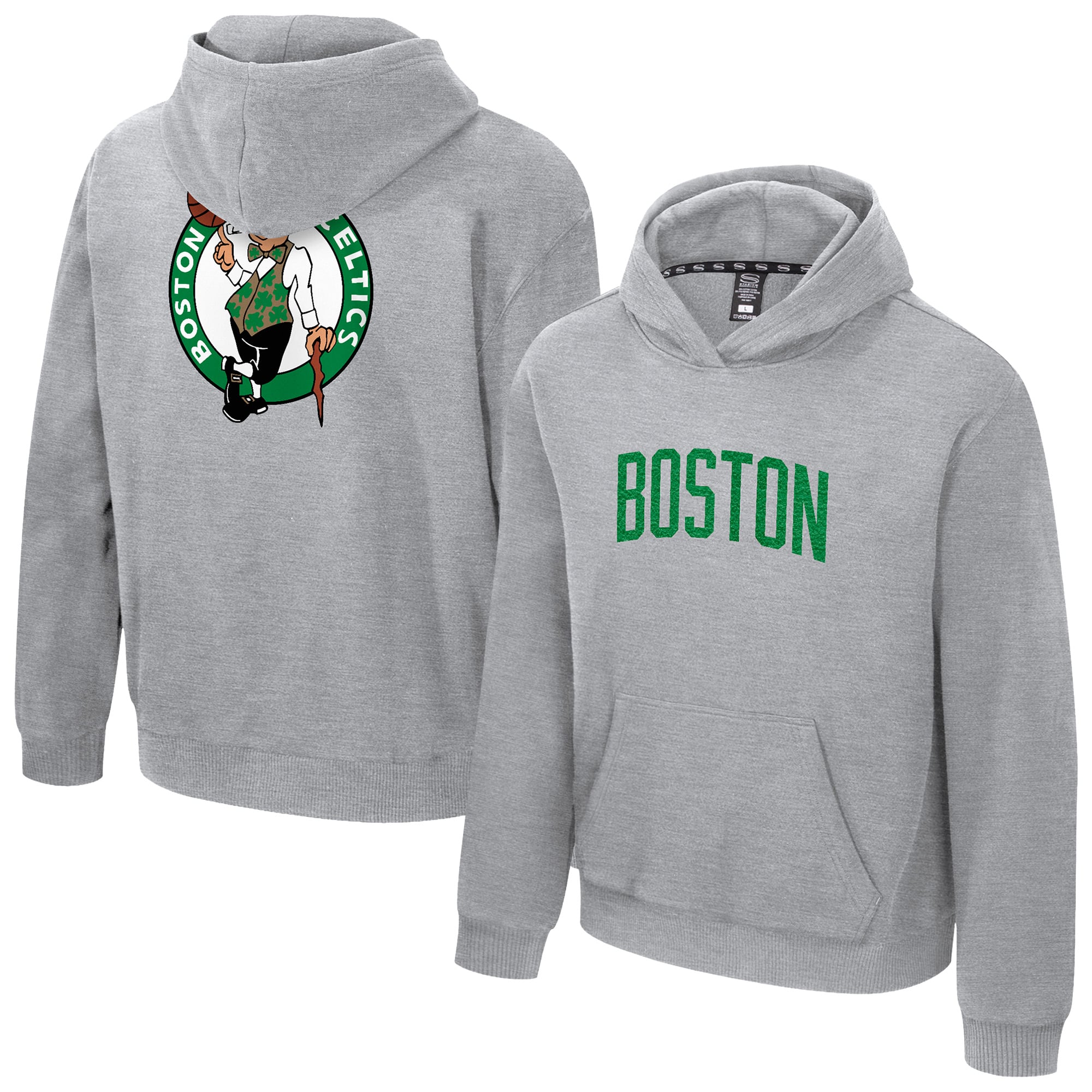 Unisex Stadium Essentials  Heather Gray Boston Celtics First Team Club Level Hoodie