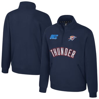 Unisex Stadium Essentials  Navy Oklahoma City Thunder First Team Trainer Quarter-Zip Pullover