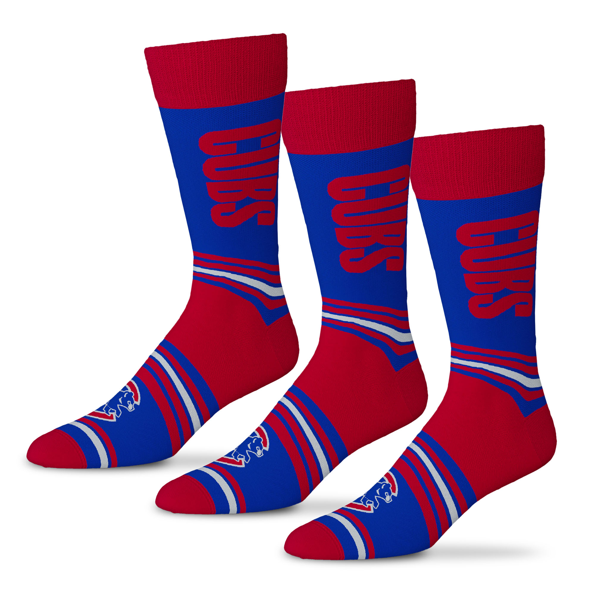 Unisex Starter Royal Chicago Cubs Rally Cry 3-Pack Socks Set Unisex Starter Royal Chicago Cubs Rally Cry 3-Pack Socks Set