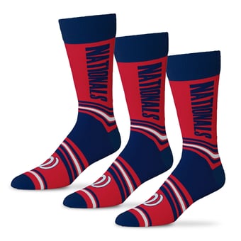 Unisex Starter  Red Washington Nationals Rally Cry 3-Pack Socks Set
