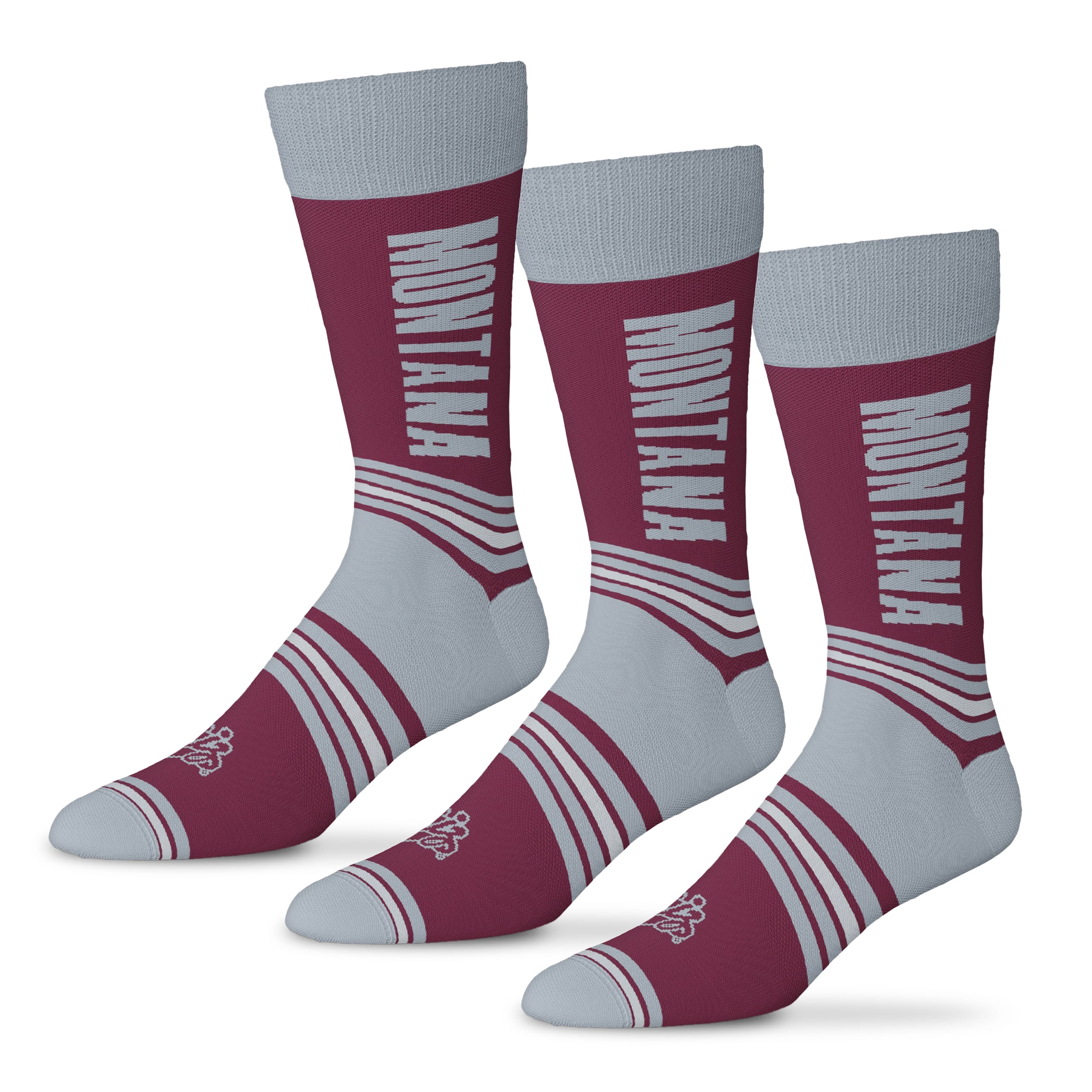 Unisex Starter  Maroon Montana Grizzlies Rally Cry 3-Pack Socks Set
