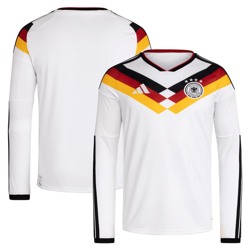 Men's adidas  White Germany National Team 2026 Home Replica Long Sleeve Jersey