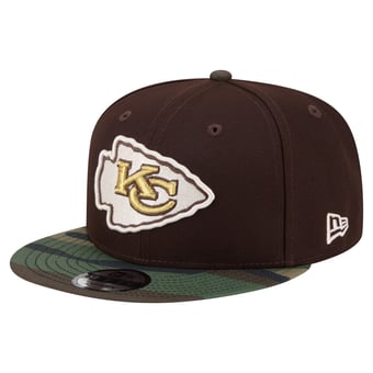 Men's New Era  Dark Brown Kansas City Chiefs Burnt Wood Camo 9FIFTY Snapback Hat
