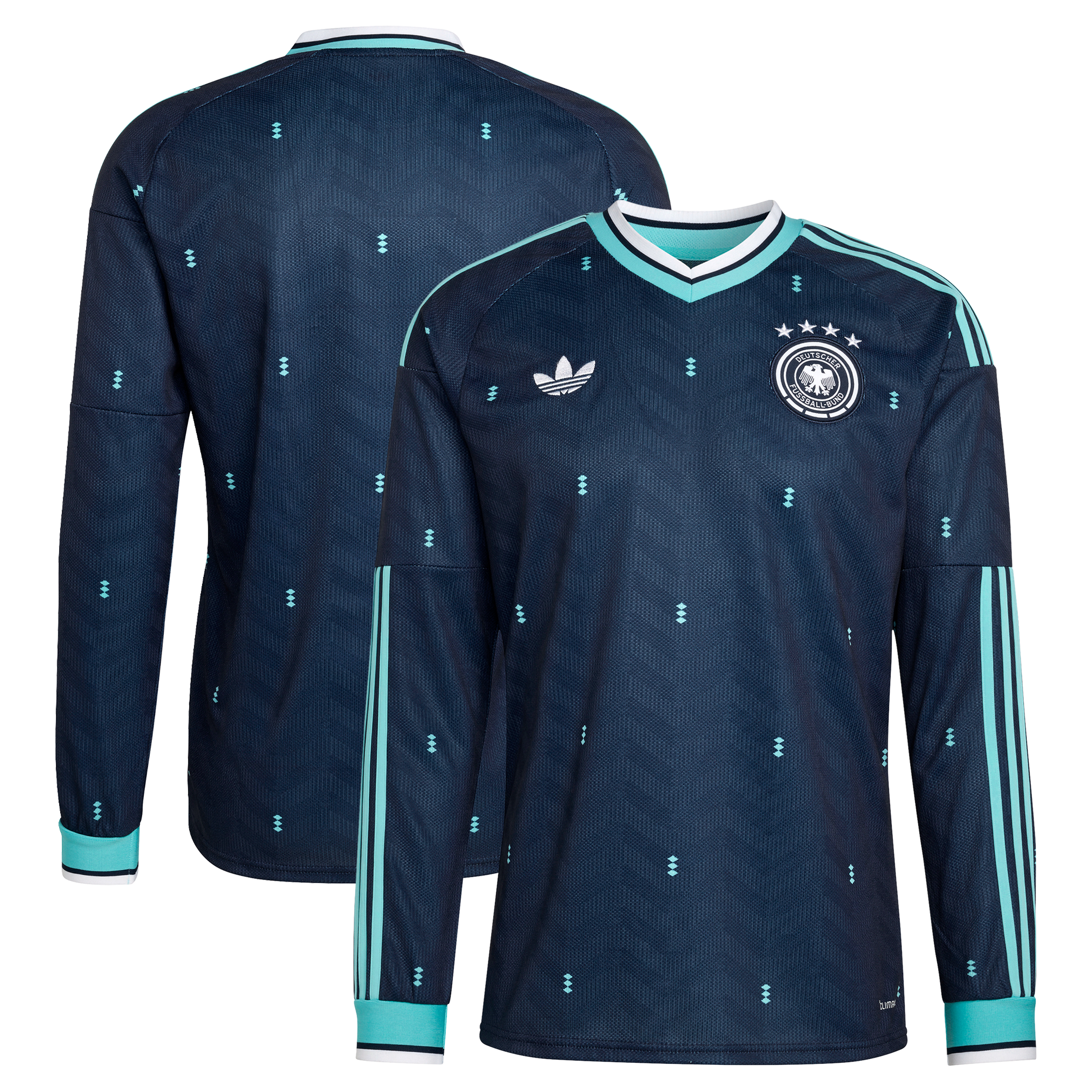 Men's adidas Navy Germany National Team 2026 Away Replica Long Sleeve Jersey