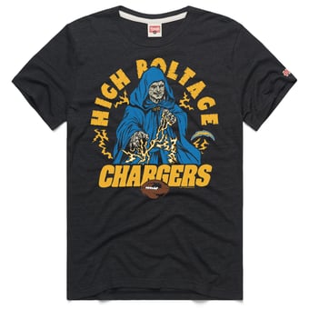 Unisex Homage  Charcoal Los Angeles Chargers Star Wars x NFL Tri-Blend T-Shirt