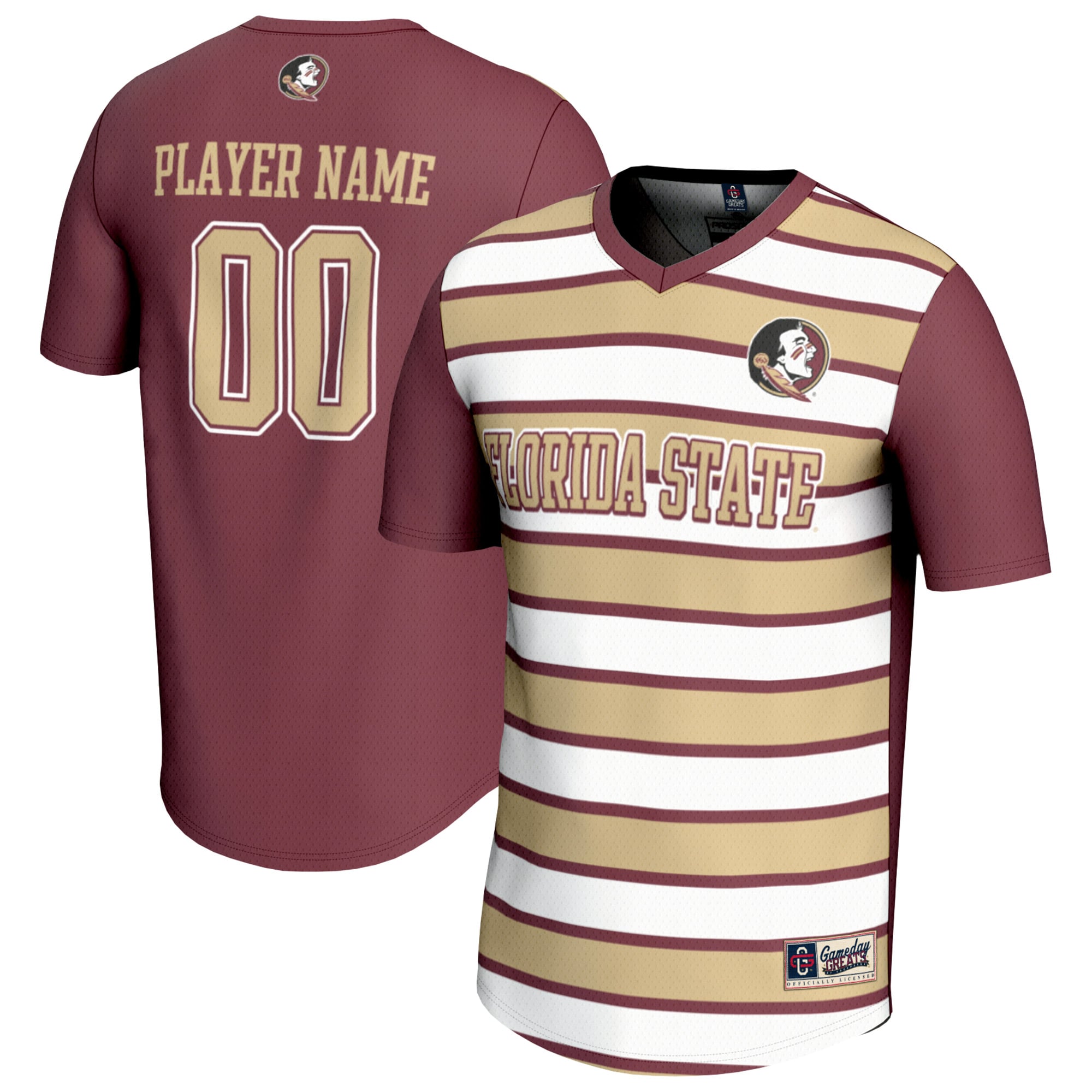 Unisex GameDay Greats  Garnet/Gold Florida State Seminoles NIL Pick-A-Player Collegiate Women's Soccer Lightweight Fashion Jersey