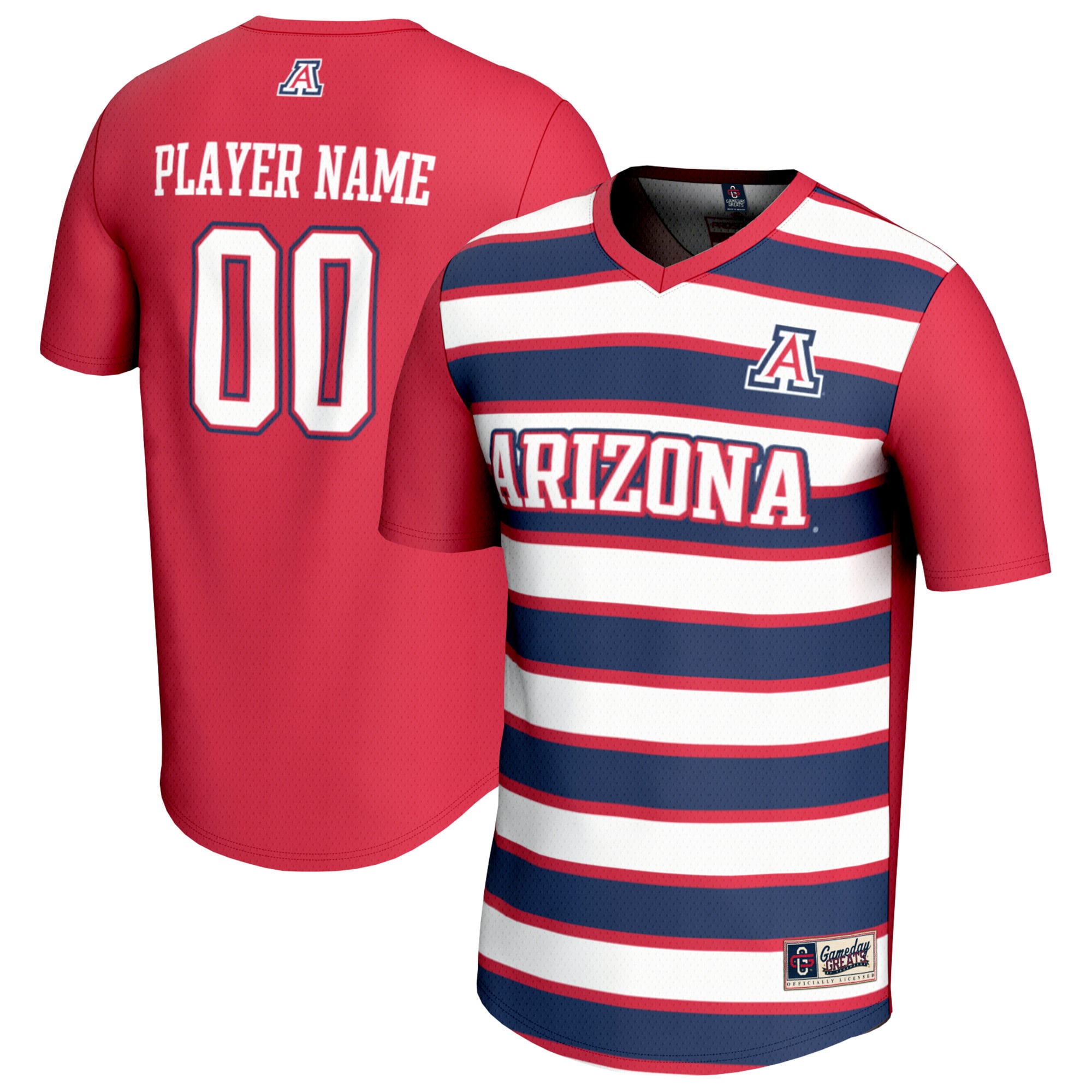 Unisex GameDay Greats  Red/Navy Arizona Wildcats NIL Pick-A-Player Collegiate Women's Soccer Lightweight Fashion Jersey