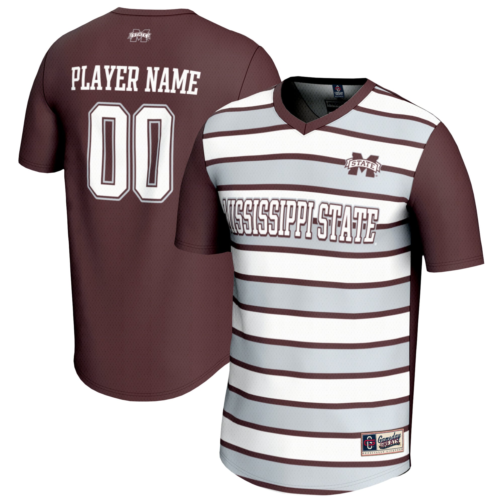 Unisex GameDay Greats  Maroon/White Mississippi State Bulldogs NIL Pick-A-Player Collegiate Women's Soccer Lightweight Fashion Jersey