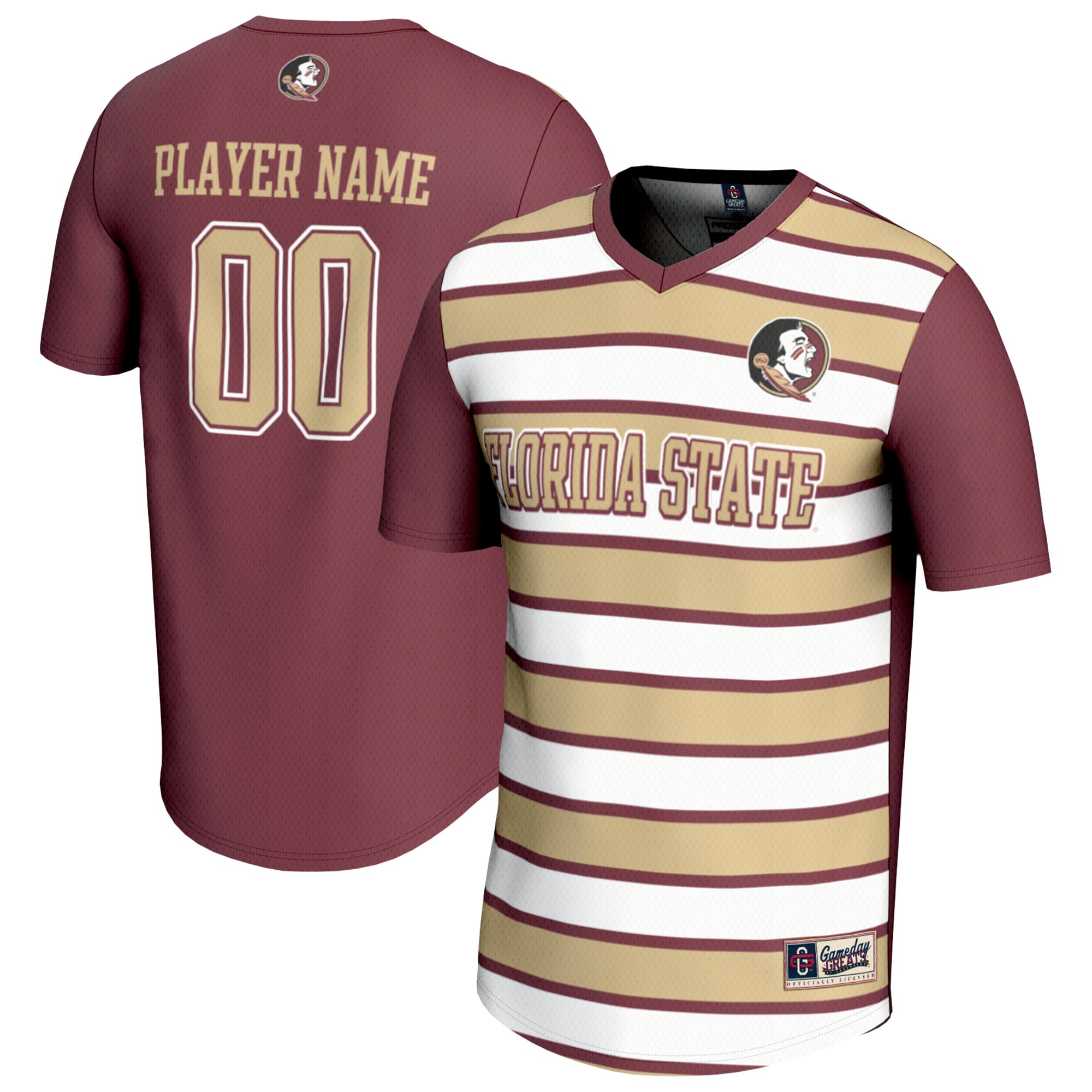 Youth GameDay Greats  Garnet/Gold Florida State Seminoles NIL Pick-A-Player Collegiate Women's Soccer Lightweight Fashion Jersey